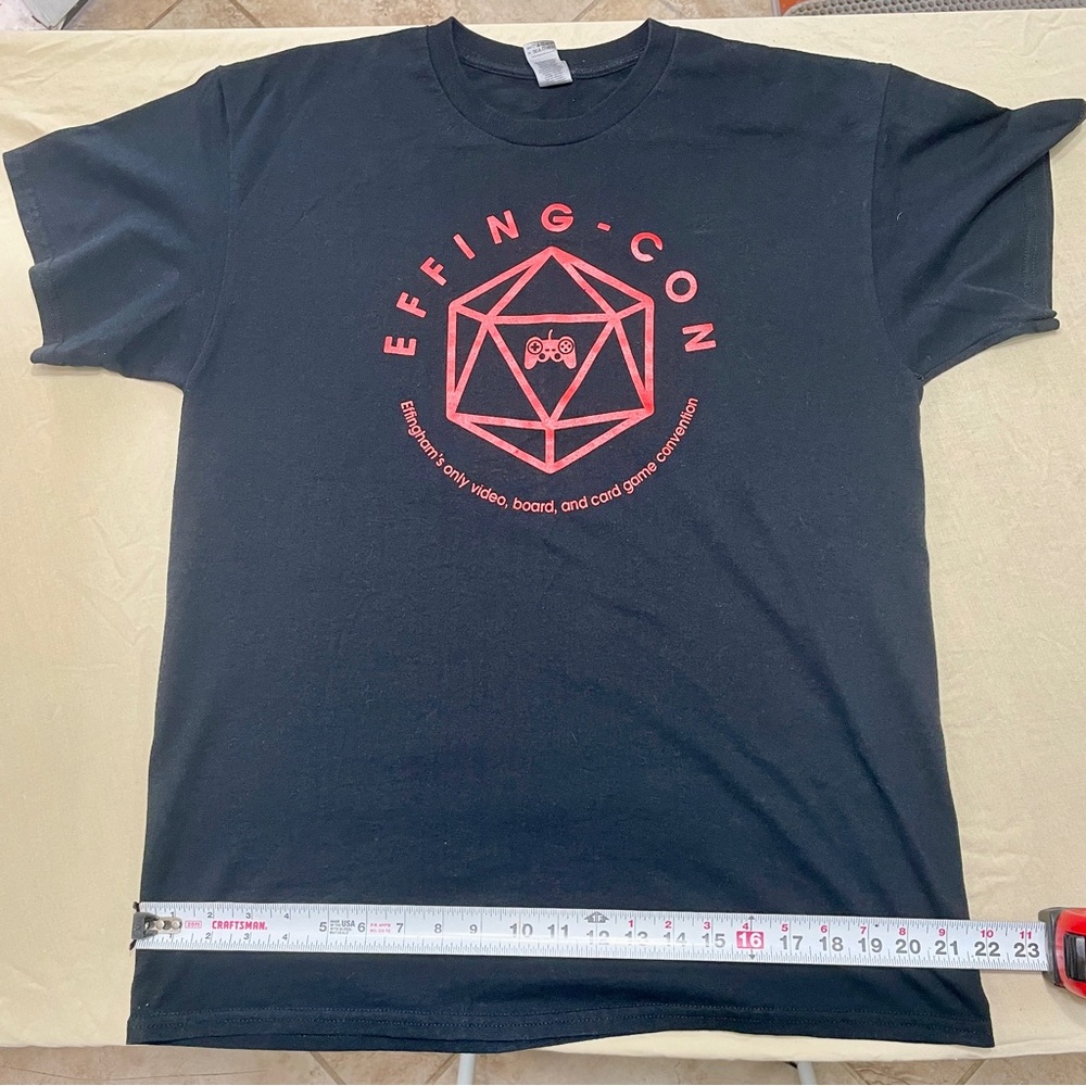 Effing-Con 2021 Black Graphic Print Men's T-Shirt Size L Short Sleeve